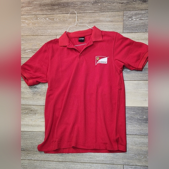 Ferrari Red Polo Shirt for Men Size Large - Picture 6 of 7